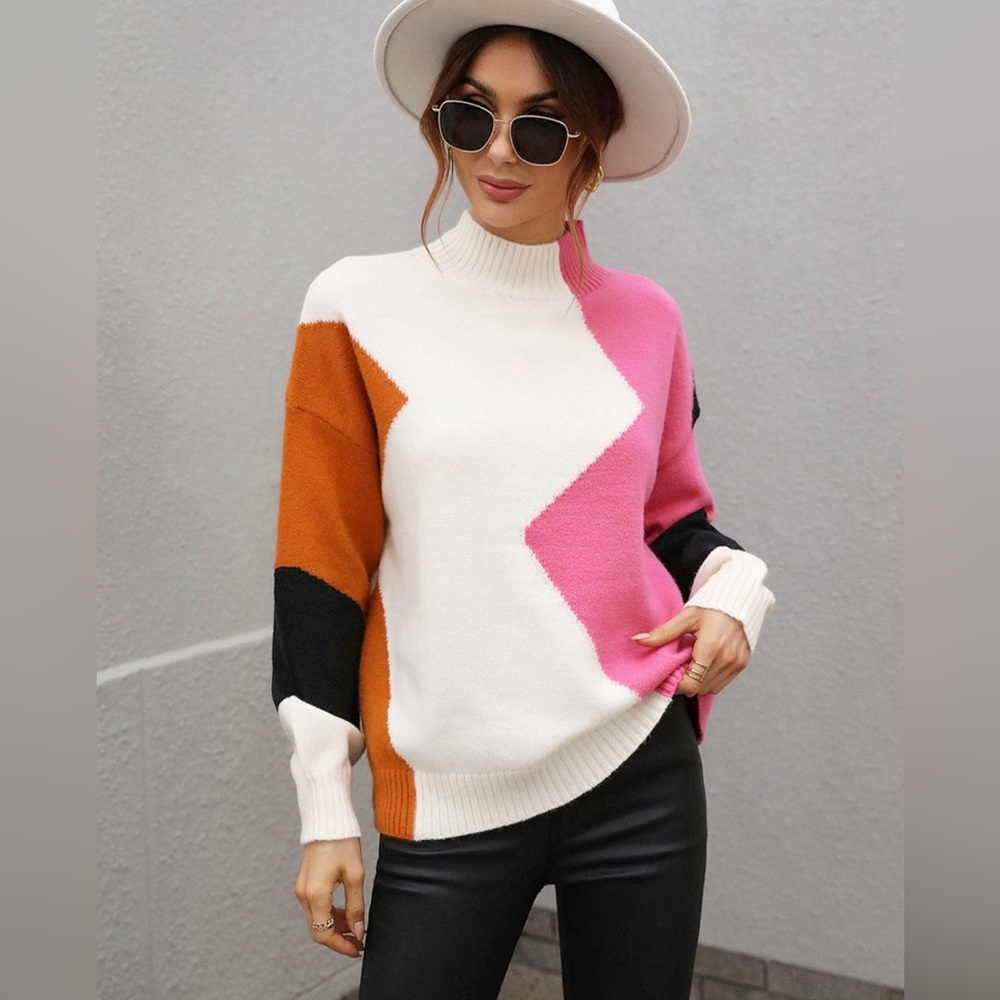 Color block sweater